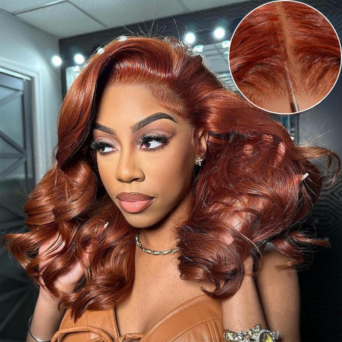 Reddish Brown Body Wave Wig – Glueless 13x4 Lace