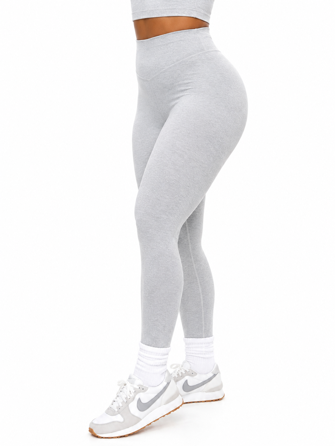 Dream Heathered Legging 26" - Heather Grey