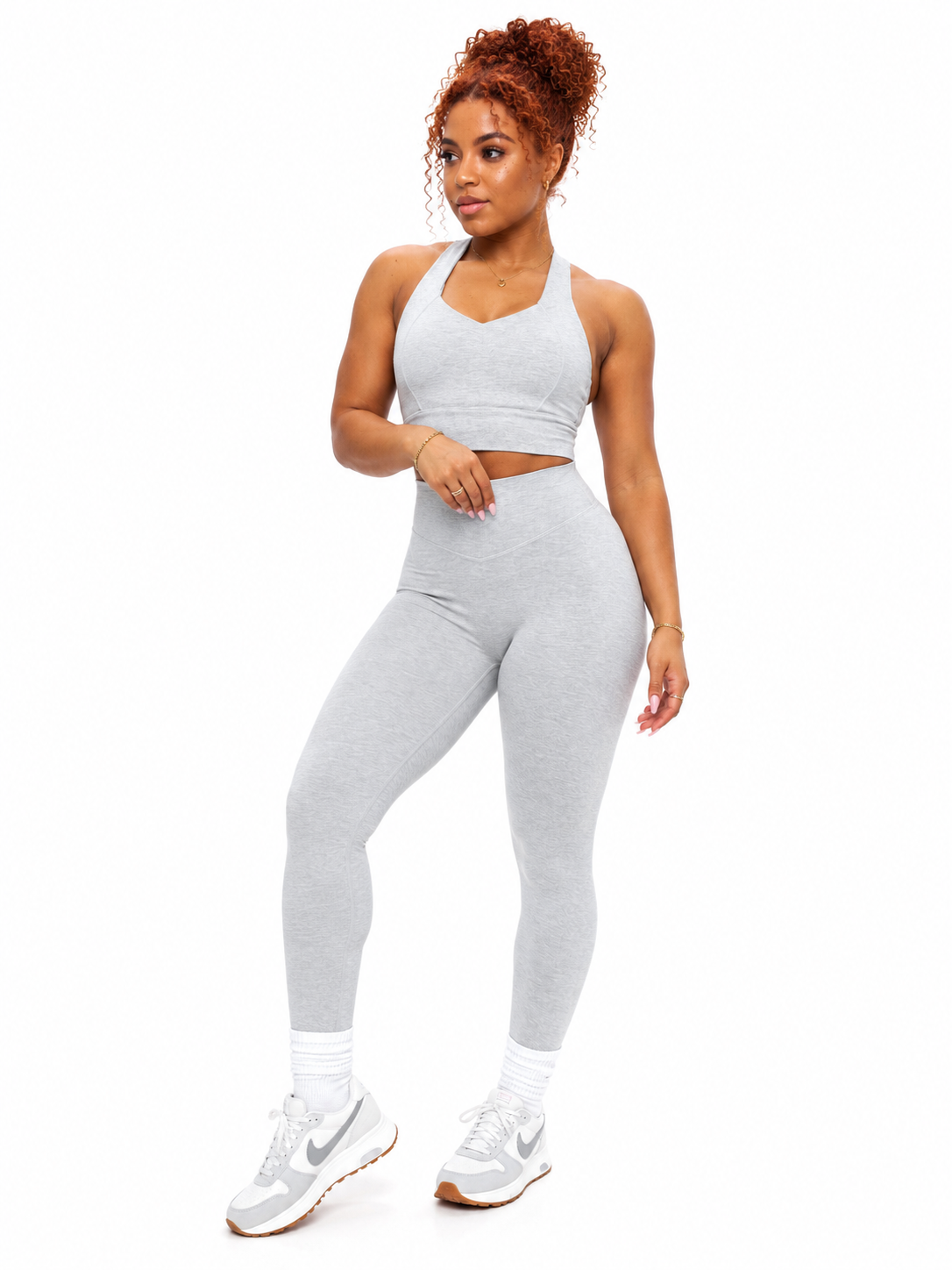 Dream Heathered Legging 26" - Heather Grey
