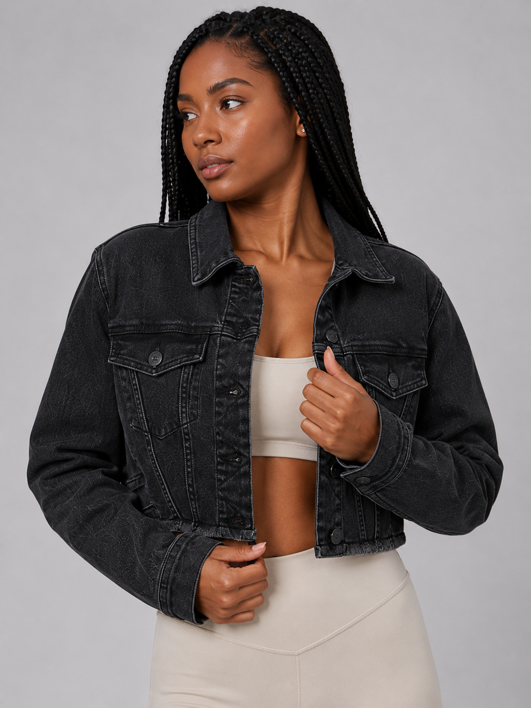Desire Denim Jacket - Washed Black