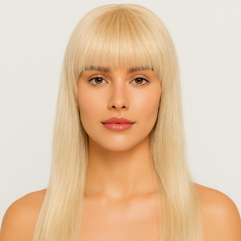 Clip-In Bangs with Temples – 100% Natural Human Hair