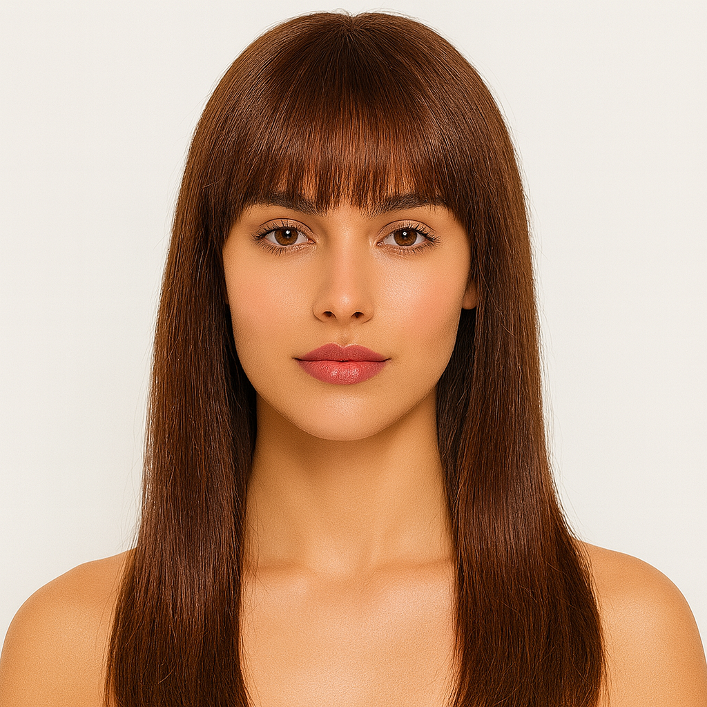 Clip-In Bangs with Temples – 100% Natural Human Hair