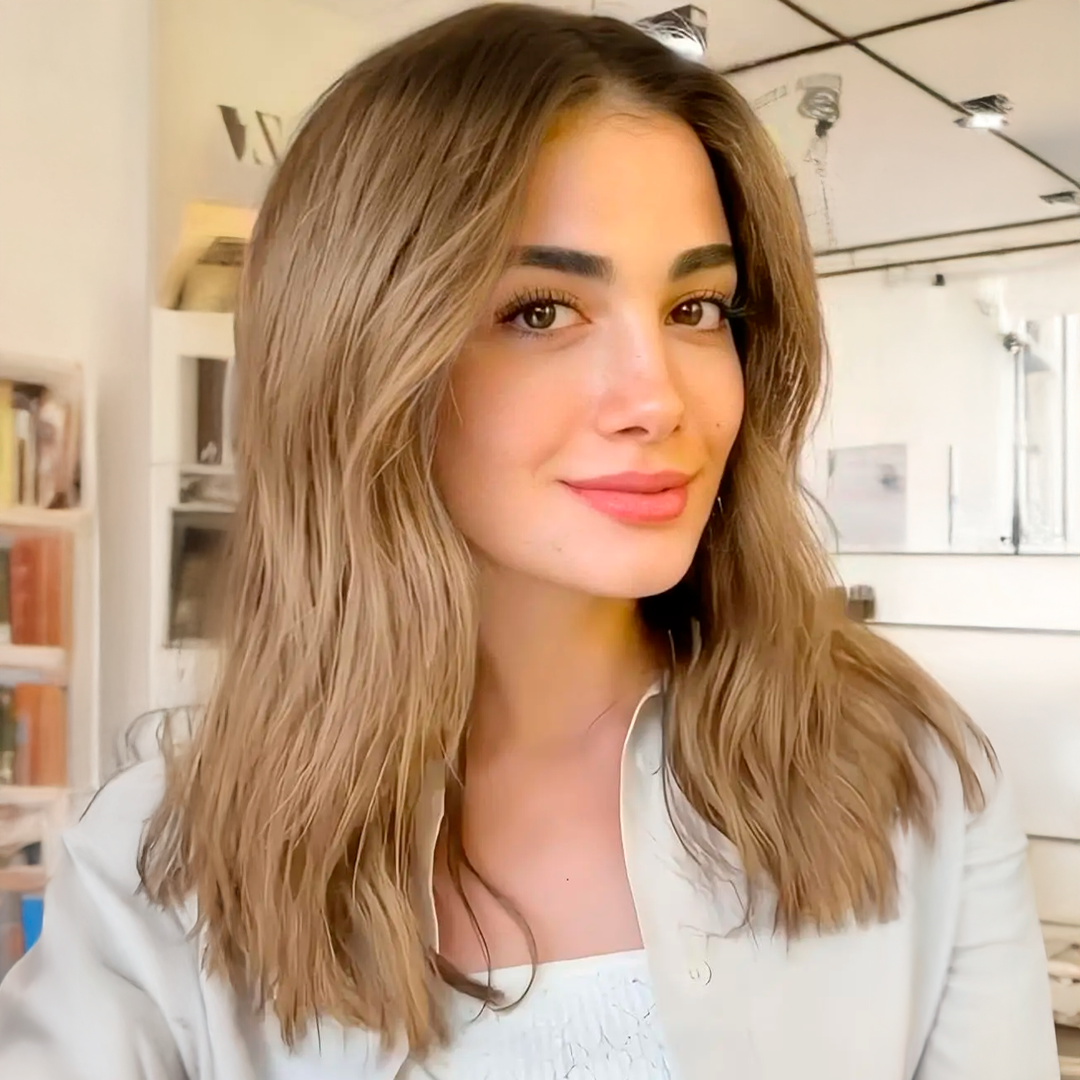 14” Natural Hair Topper with Silk Base – Dark Root Blonde