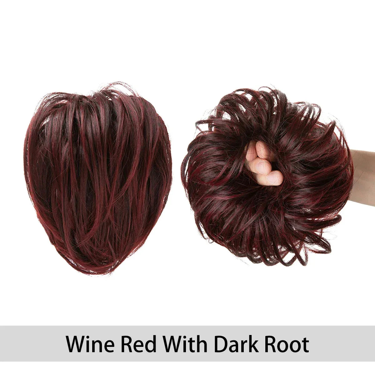 Curly Hair Bun Scrunchie – Instant Volume & Effortless Style - 1BT118 - Lyvelle