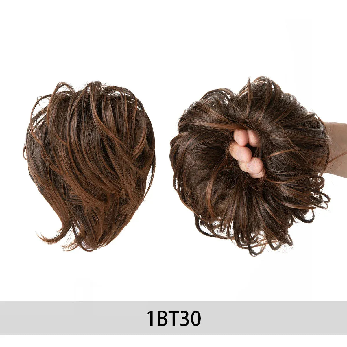 Curly Hair Bun Scrunchie – Instant Volume & Effortless Style - 1BT30 - Lyvelle
