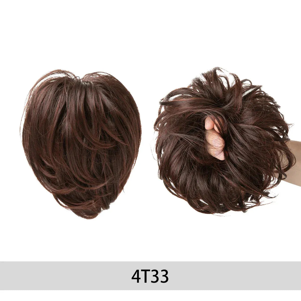 Curly Hair Bun Scrunchie – Instant Volume & Effortless Style - 4T33 - Lyvelle