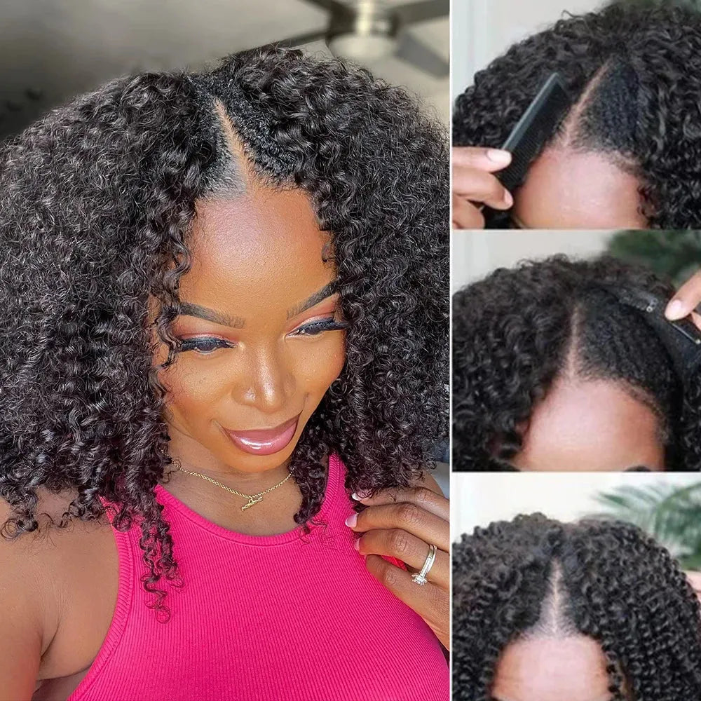 Kinky Curl V-Part Wig – 250% Volume