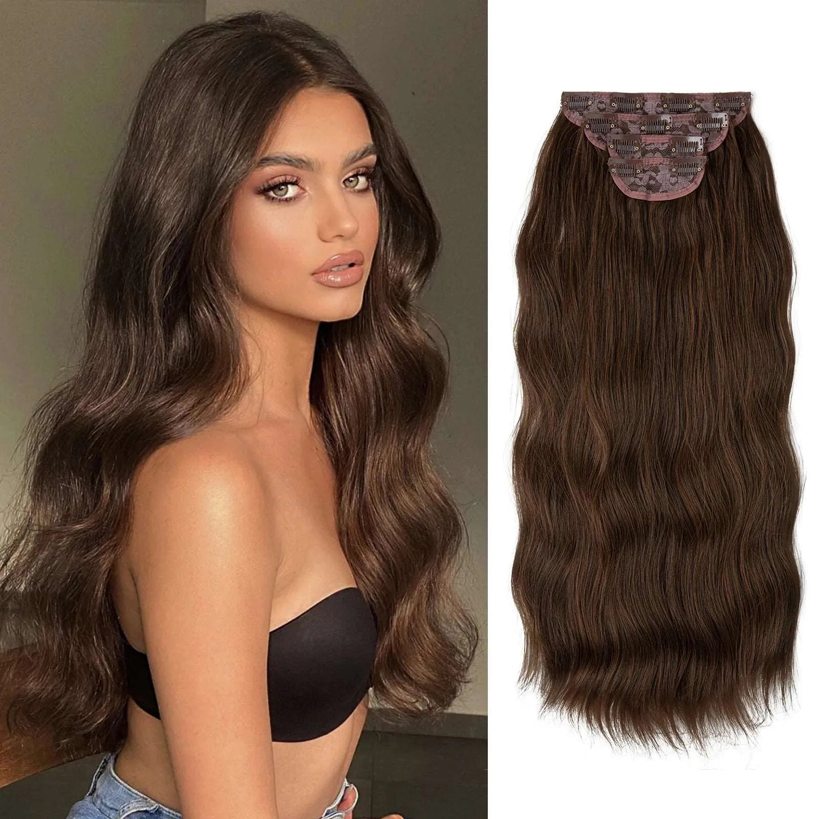 22” Clip-In Hair Extensions – Full Volume Set (4 Pieces)