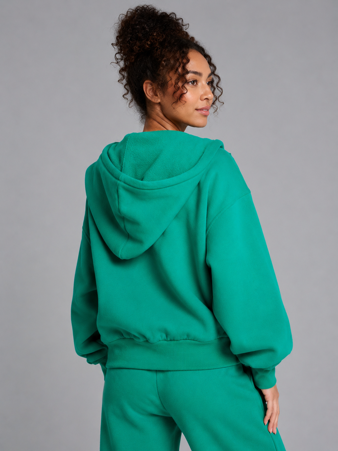 Plush Fleece Zip Hoodie - Lucky Charm