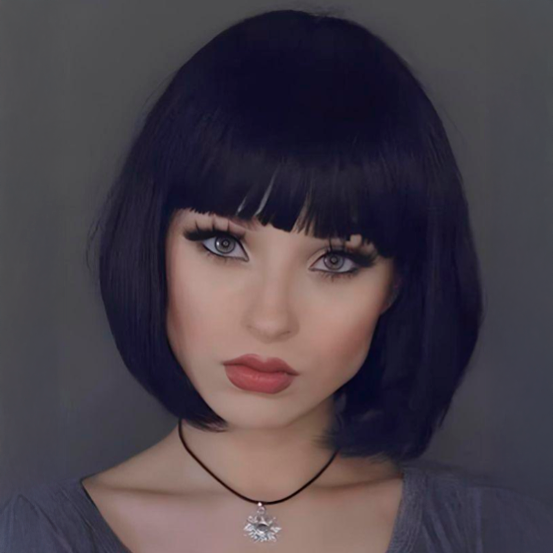 Clip-In Sleek Synthetic Bangs – Natural Look