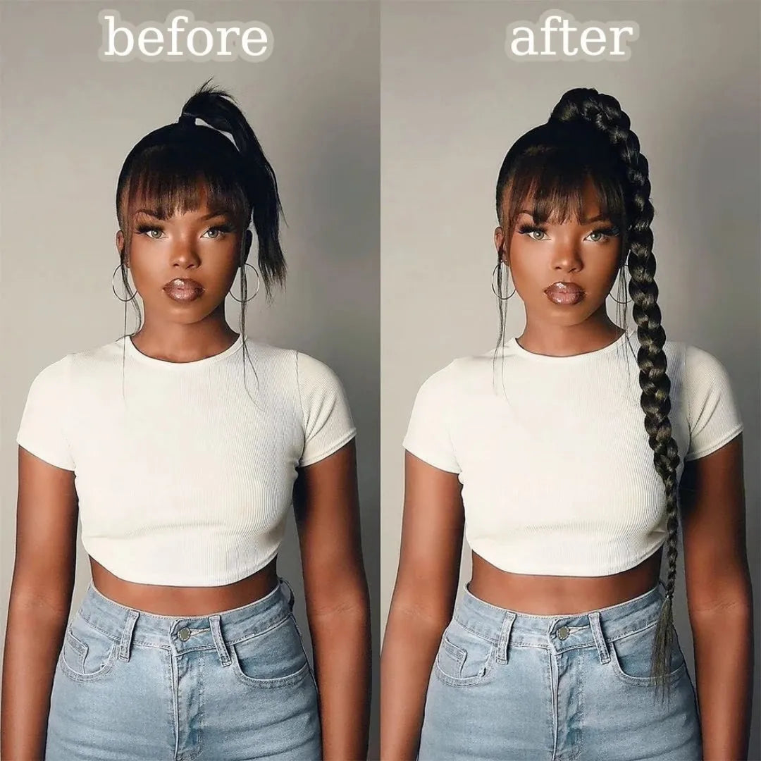 Twist Braid Ponytail with Band – 24"-34"