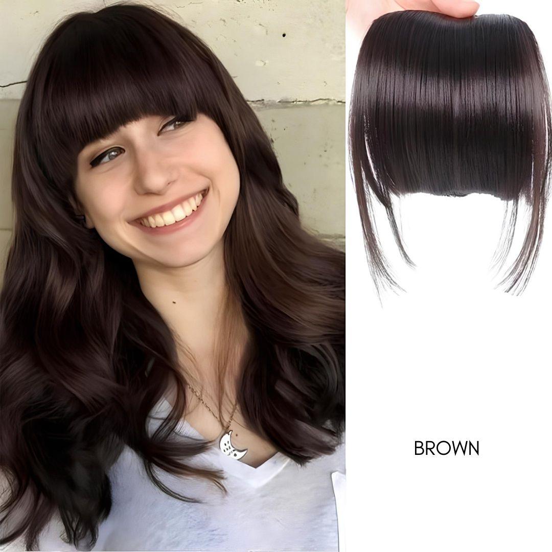 Clip-In Sleek Synthetic Bangs – Natural Look