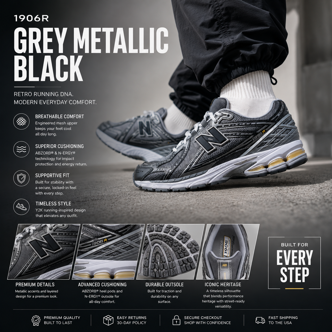 1906R "Grey Metallic Black"