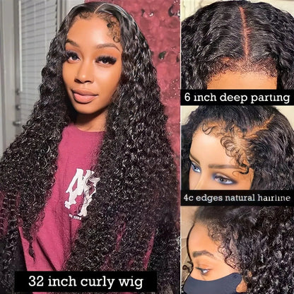 Afro Kinky Curly Wig – 250% Density, 13x6 HD Lace, Natural 4C Human Hair - 10" / 4x4 Closure Wigs / 150% - Lyvelle
