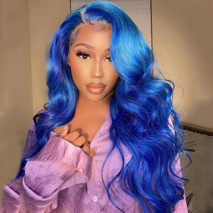 Blue Body Wave Wig – HD Lace 13x4, Glueless