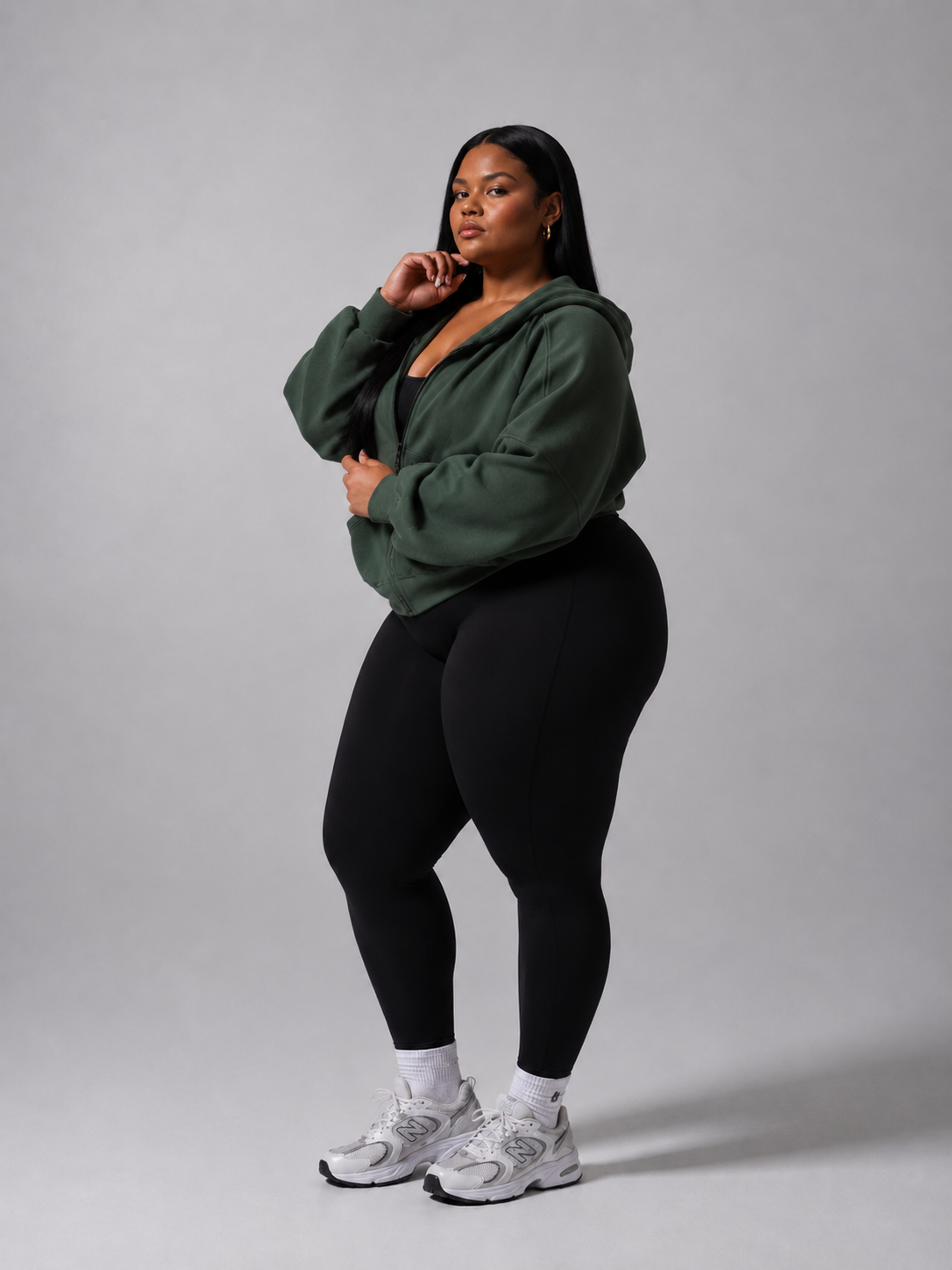 Threads Waist Zip Hoodie - Limon Pepino