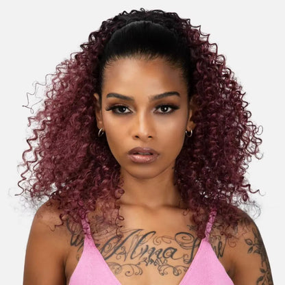 16” Afro Kinky Curly Drawstring Ponytail – Natural Volume Look