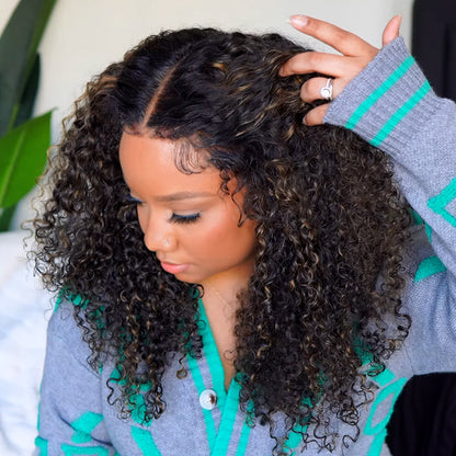 Blonde Highlight Curly Wig – HD Lace 13x4