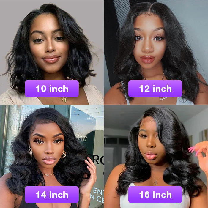Short Body Wave Bob Wig – 13x4 HD Lace