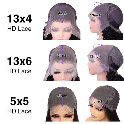 Short Water Wave Bob Wig – 13x4 HD Lace