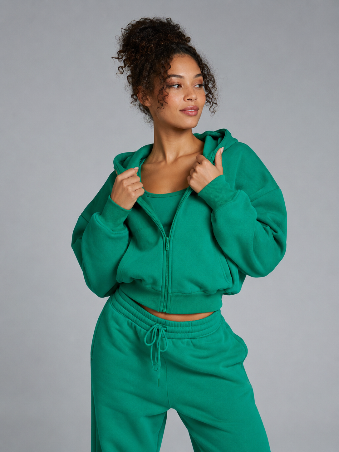 Plush Fleece Zip Hoodie - Lucky Charm
