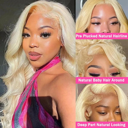 613 Blonde Body Wave HD Lace Front Wig – 13x6 Remy Human Hair - 8" / 13x4 HD Frontal Wig / Body Wave - Lyvelle