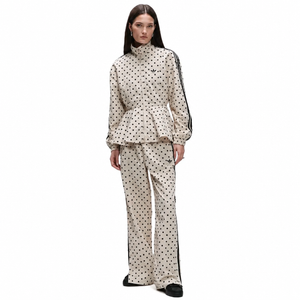 Polka Dot Jacket and Pants Set
