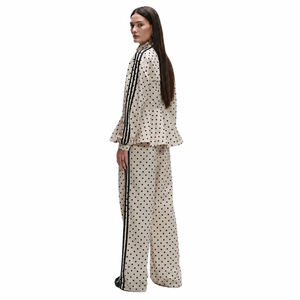 Polka Dot Jacket and Pants Set