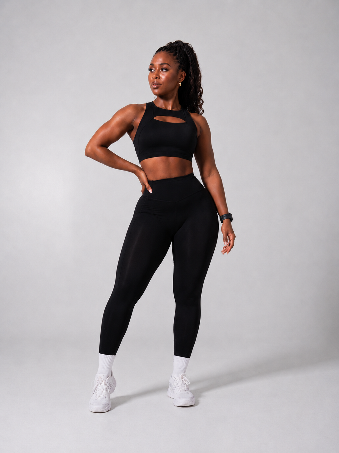 Sprint Her Sports Bra - Onyx Black