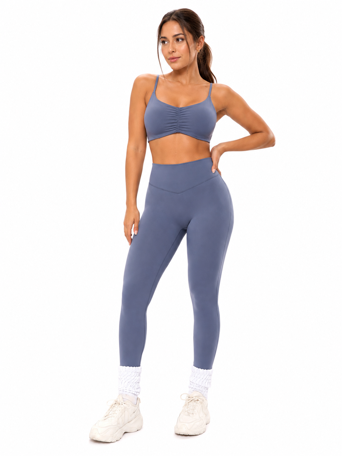 Aggressive Scrunch Legging - Barista Blue