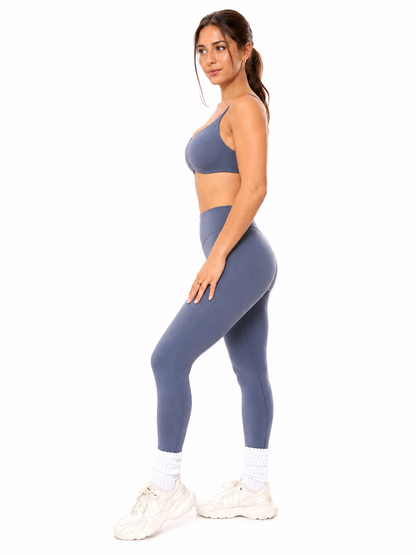 Aggressive Scrunch Legging - Barista Blue