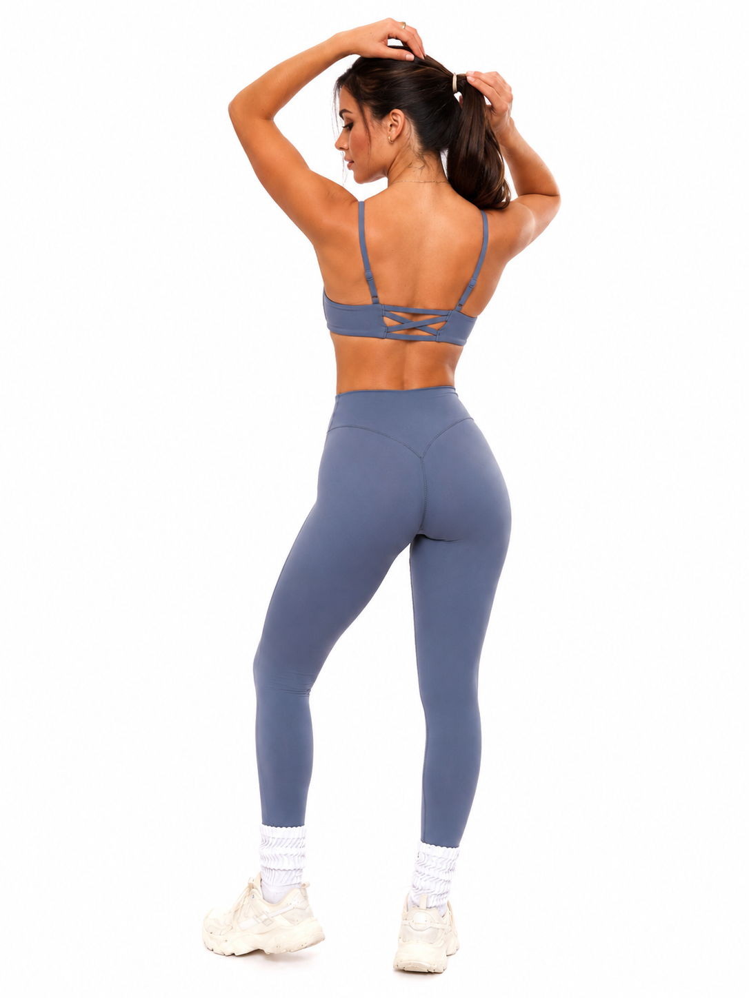Aggressive Scrunch Legging - Barista Blue