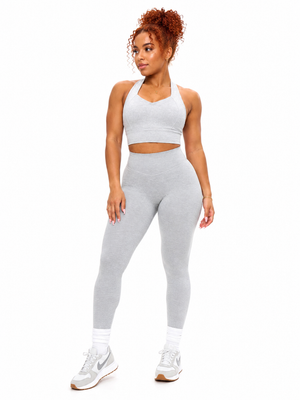 Dream Heathered Legging 26" - Heather Grey