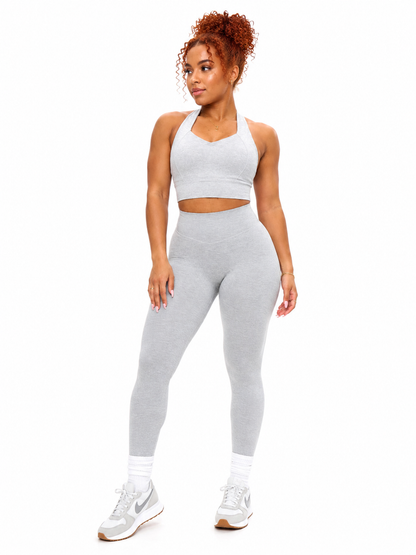 Dream Heathered Legging 26" - Heather Grey