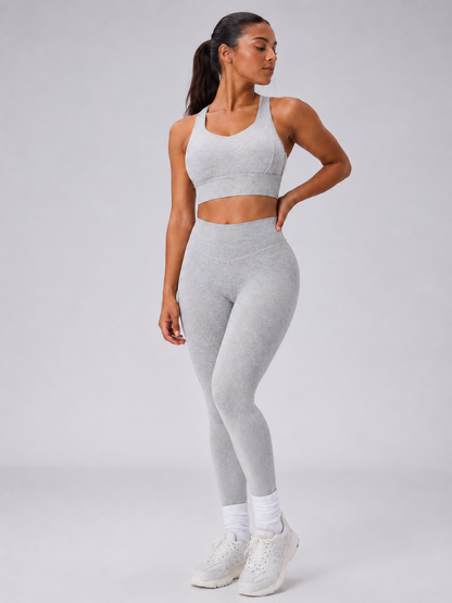 Twilight Dream Heather Sports Bra - Heather Grey