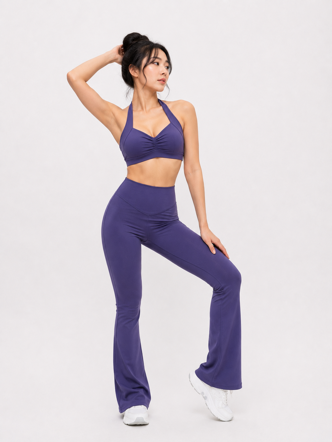 Poshknit Flare Legging - Shadow Berry