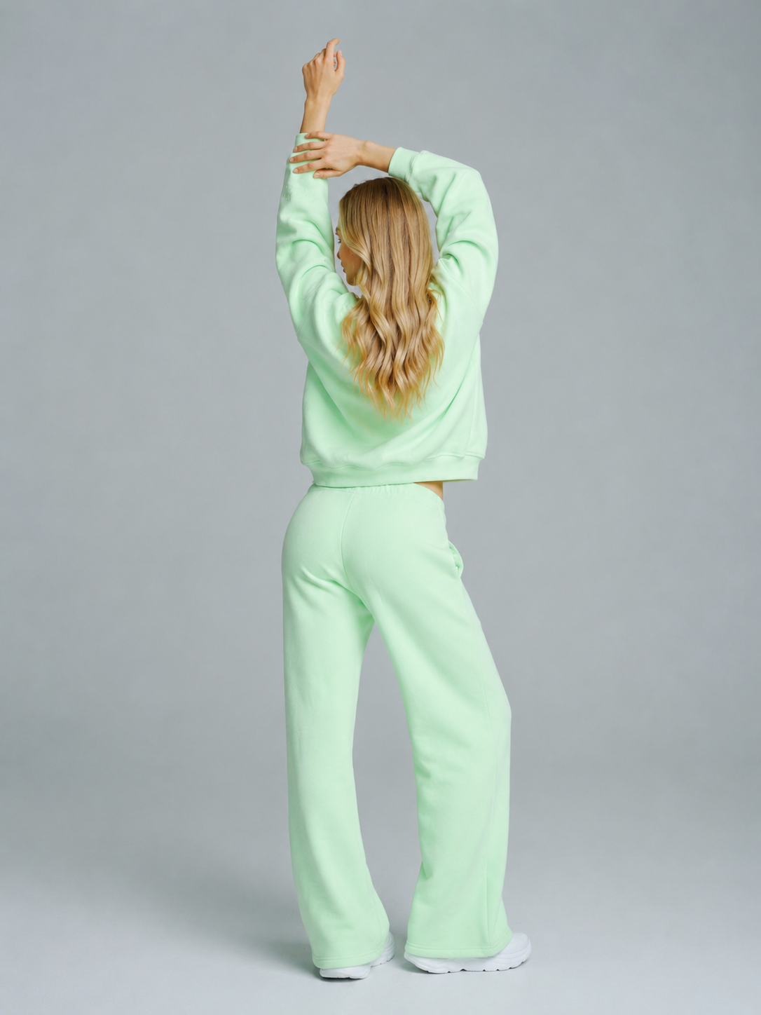 Plush Fleece Crew Pullover - Honeydew