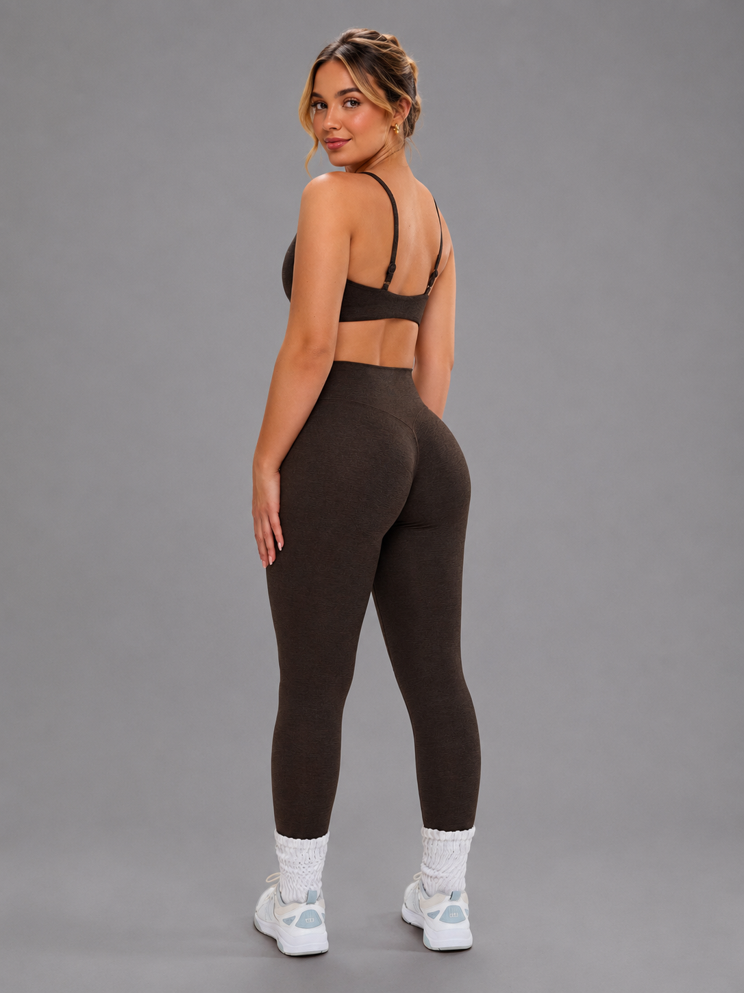 Dream Heathered Sports Bra - Cold Brew