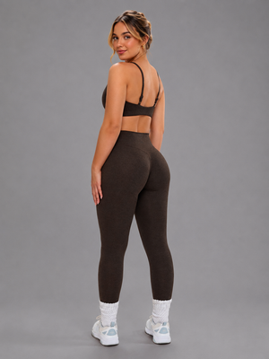 Dream Heathered Sports Bra - Cold Brew