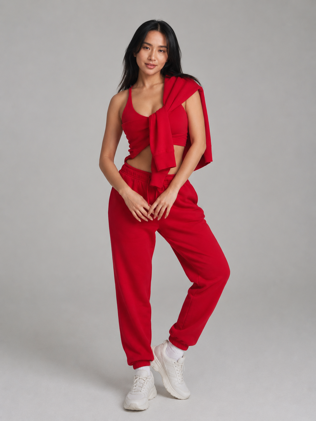 Threads Zip Hoodie - Lipstick Red