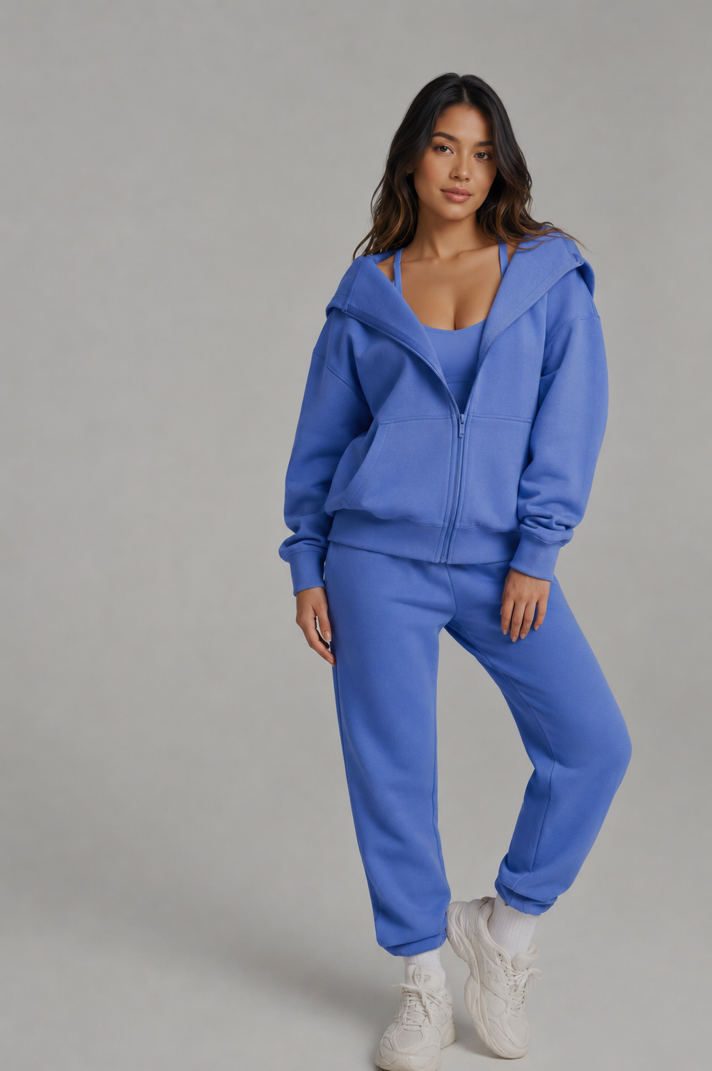 Threads Zip Hoodie - Azul