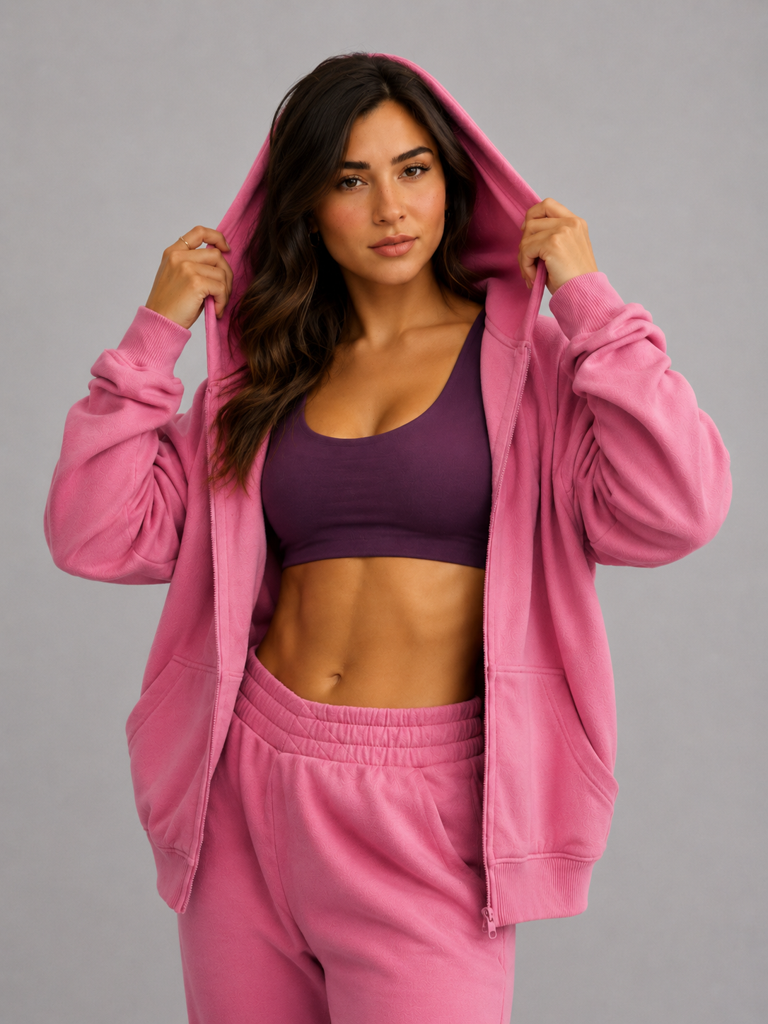 Threads Zip Hoodie - Bloom