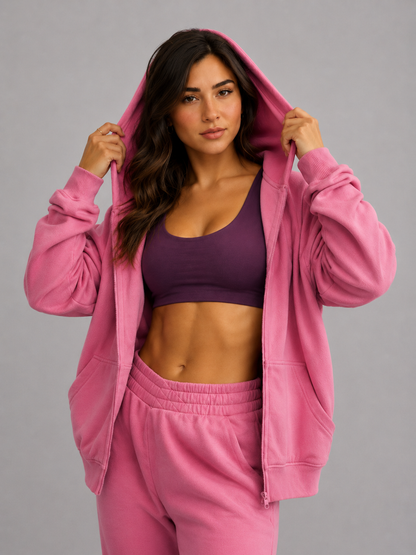 Threads Zip Hoodie - Bloom