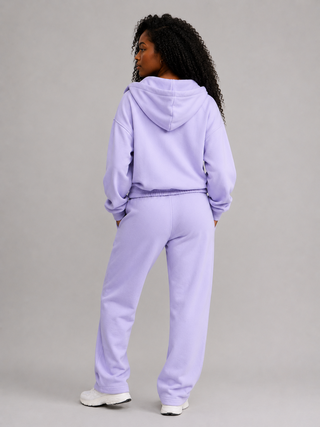 Full Zip Cloud Hoodie - Frosted Purple