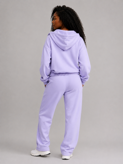 Full Zip Cloud Hoodie - Frosted Purple