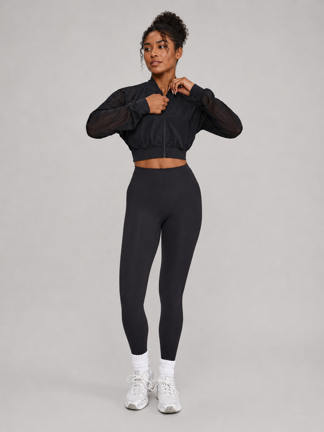 Exposed Mesh Jacket - Onyx Black