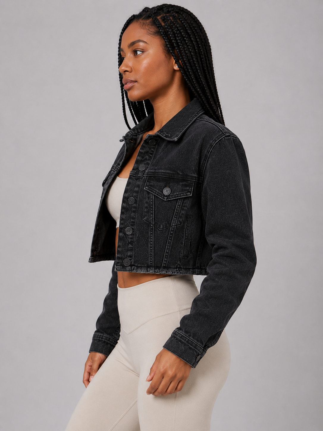 Desire Denim Jacket - Washed Black