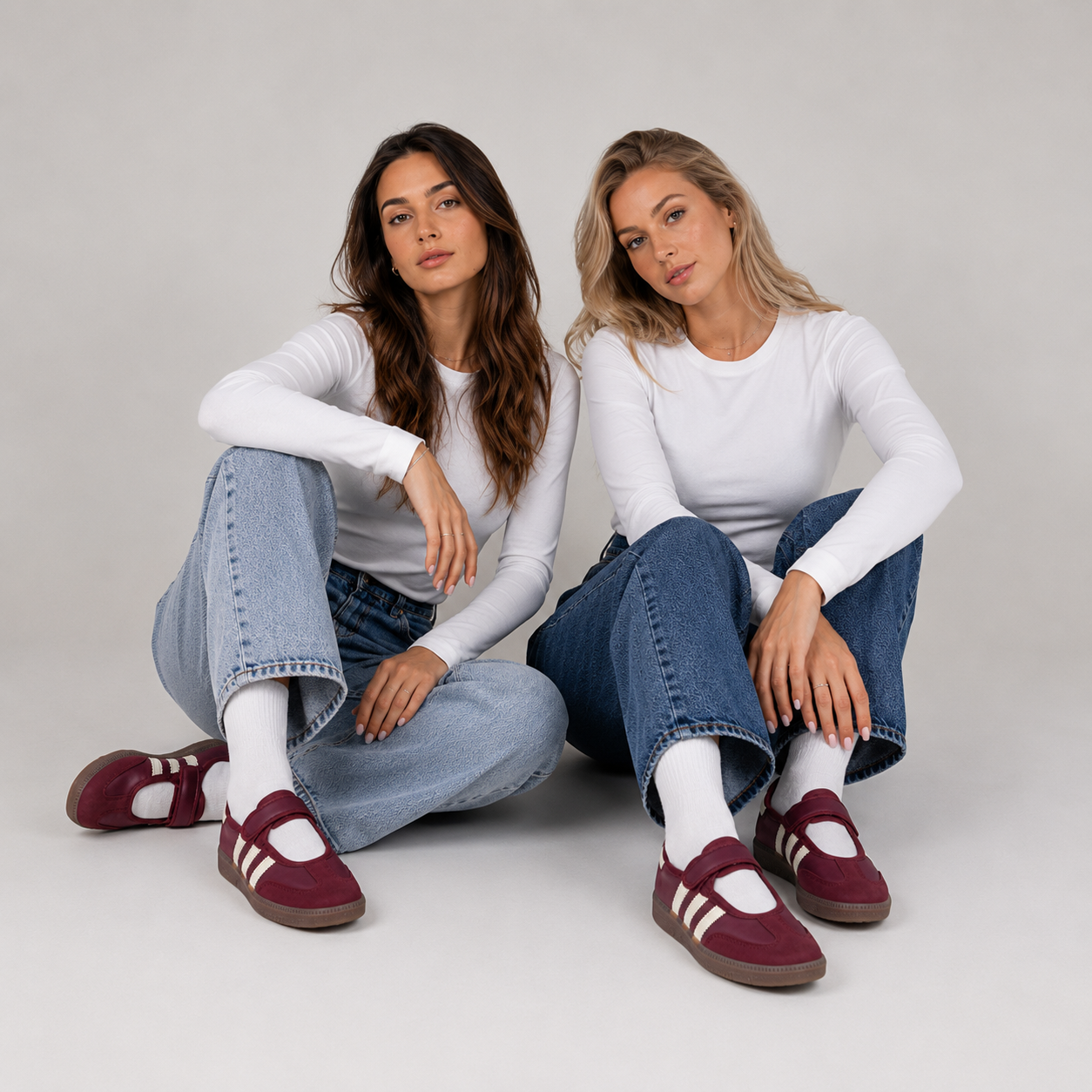 Samba Jane "Maroon White"