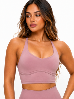 Poshknit Sports Bra - Rose Water