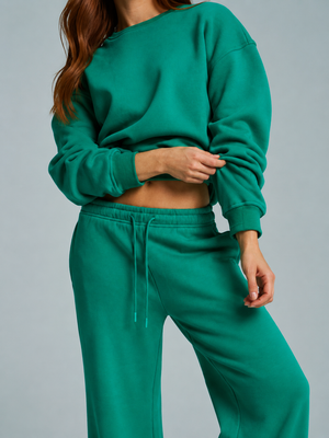 Plush Fleece Crew Pullover - Lucky Charm